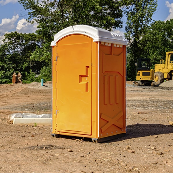 are there any restrictions on what items can be disposed of in the portable restrooms in Calamus